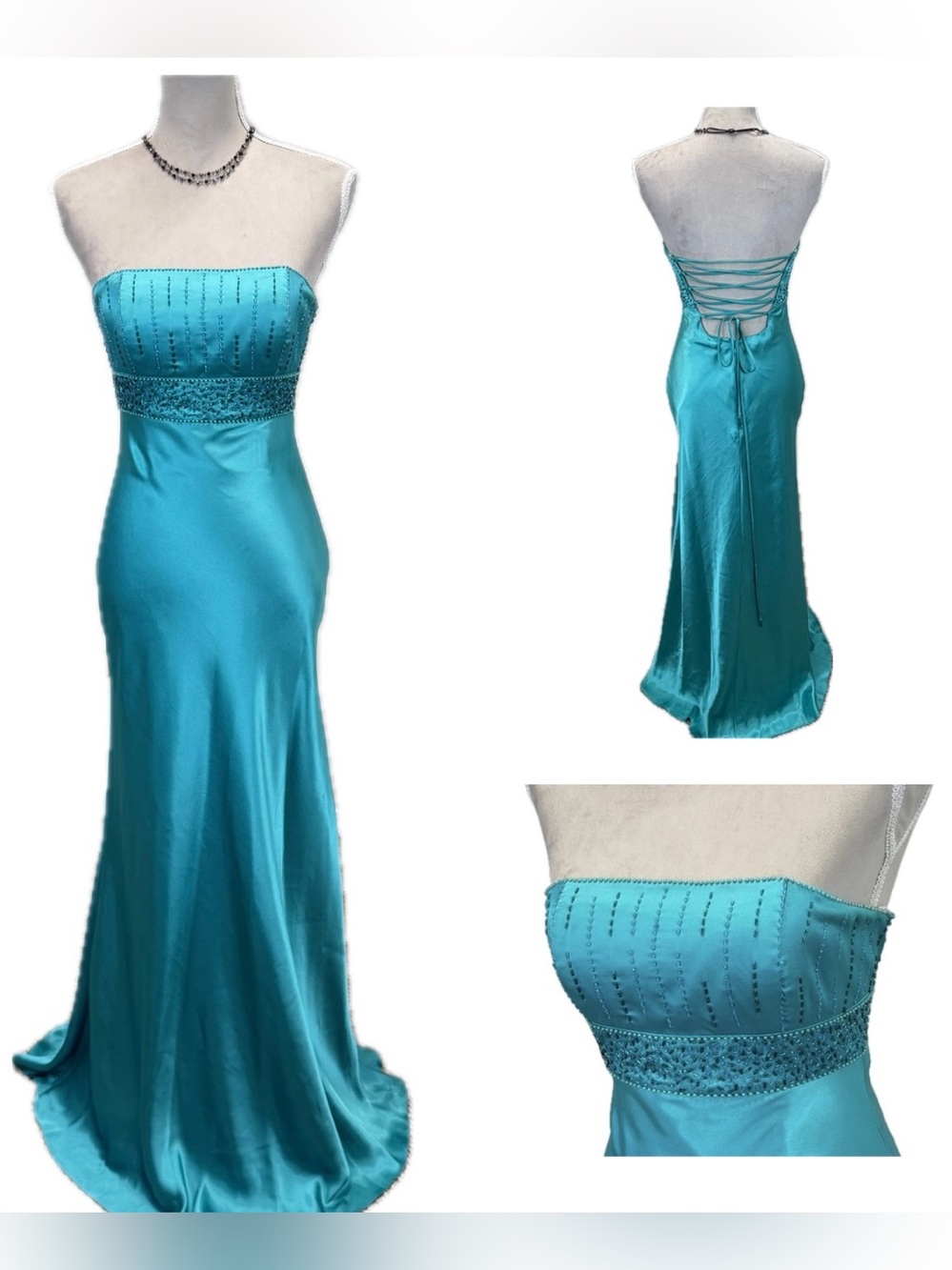Vintage Morgan Co Prom Dress Maxi Gown 5/6 S Babydoll Fairy 90s Y2K Regency Glam